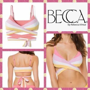 NWT MSRP $78 Becca Bikini Swim Top Women's Size Large